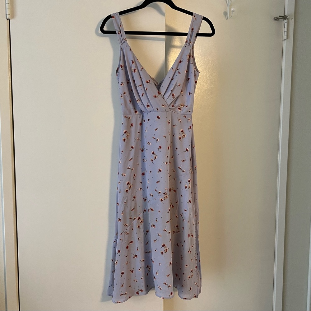 Lavender Floral Midi Dress